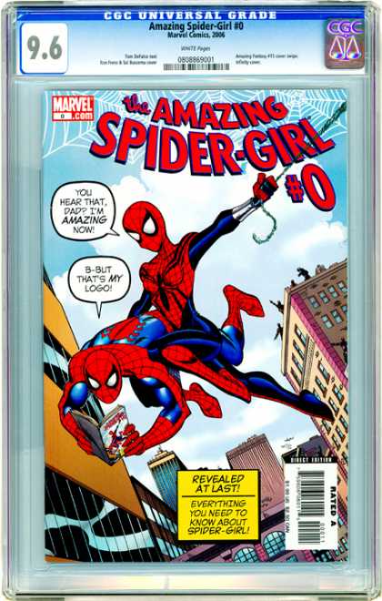 CGC Graded Comics - Amazing Spider-Girl #0 (CGC) - Amaizing Spider-girl - Marvel - Web - Revealed At Last - Rated A