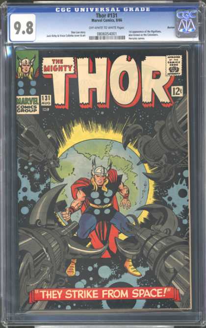 CGC Graded Comics - Thor #131 (CGC) - Aliens - Marvel - Superhero - Kirby - Thor