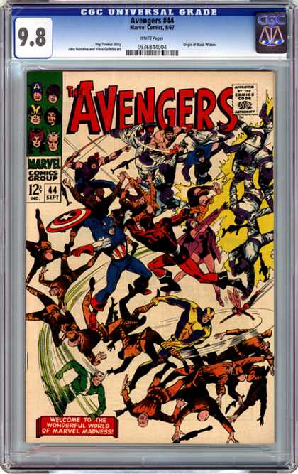 CGC Graded Comics - Avengers #44 (CGC) - Avengers - Marvel Comics - Captin America - Madness - Battle
