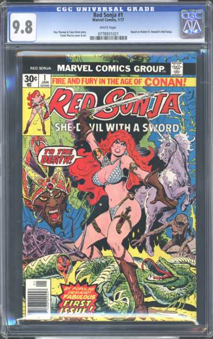 CGC Graded Comics - Red Sonja #1 (CGC) - 98 - Marvel Comics Group - Approved By The Comics Code Authority - Jan - First Issue