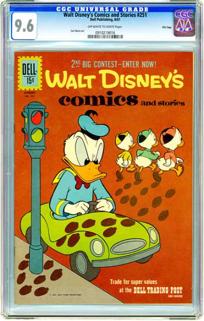 CGC Graded Comics - Walt Disney's Comics and Stories #251 (CGC) - Contest - Comics - Traffic Signal - Ducks - Stories