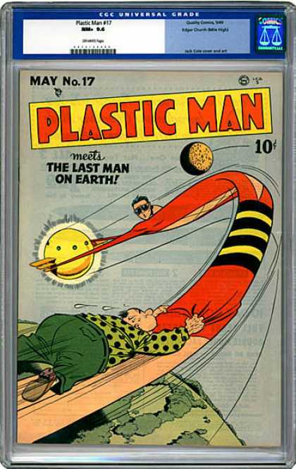 CGC Graded Comics - Plastic Man #17 (CGC) - Plastic Man - Last Man On Earth - Planet Earth - Sun - Stretched Man