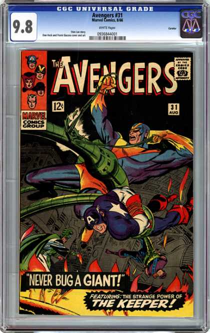 CGC Graded Comics - Avengers #31 (CGC) - Marvel Comics - Avengers 31 - Captain America - Flash - Never Bug A Giant