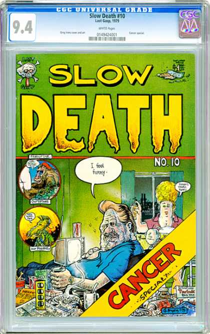 CGC Graded Comics - Slow Death #10 (CGC) - Cancer Special - Tv - Tales From The Crypt Spoof - Baboon - Apartment