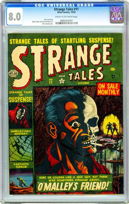 CGC Graded Comics - Strange Tales #11 (CGC) - Mystery - Skull - Horror - Frightening - Smoking