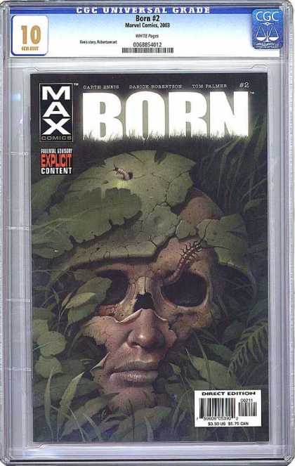 CGC Graded Comics - Born #2 (CGC) - Skeleton - Soldier - Army Helmet - Worm - Foliage