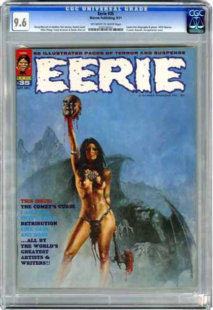 CGC Graded Comics - Eerie #35 (CGC) - Eerie - Head - Bikini - Comets Curse - Woman