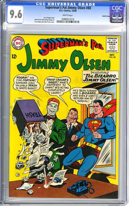 CGC Graded Comics - Superman's Pal Jimmy Olsen #80 (CGC) - Bizarro - Superman - Jimmy Olsen - Trash - Window