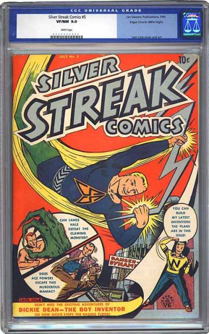 CGC Graded Comics - Silver Streak Comics #5 (CGC) - Cgc - Silver Streak Comics - Dickie Dean - Boy Inventor - Invantions