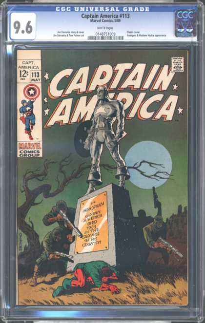 CGC Graded Comics - Captain America #113 (CGC) - Idol That Stands For America - Released In May - Is This The End Of Captian Amserica - Chielded Superhero - Protects American People