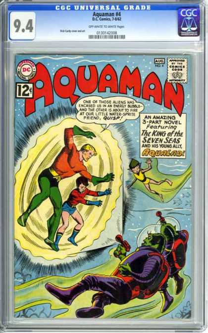 CGC Graded Comics - Aquaman #4 (CGC) - Aqua - Swim - Gun - Aqualad - Scuba Gear