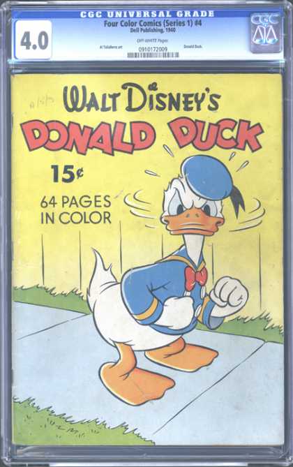 CGC Graded Comics - Four Color Comics (Series 1) #4 (CGC) - Donald Duck - Four Color Comics - Series 1 4 - 40 - 64 Pages