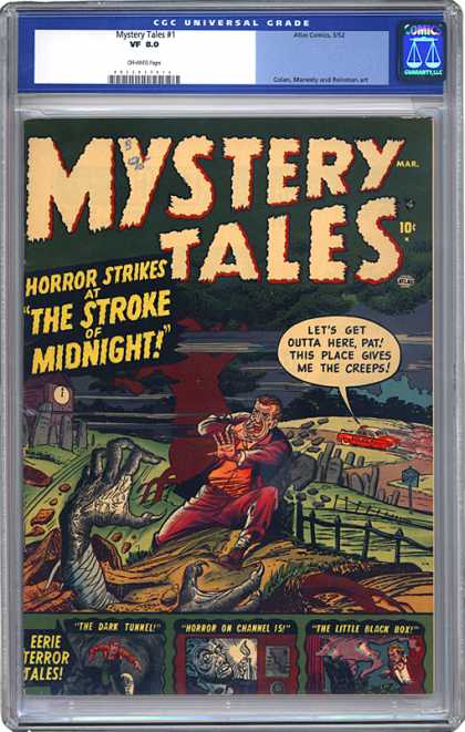 CGC Graded Comics - Mystery Tales #1 (CGC) - Horror - Stroke - Midnight - Creeps - Outta Here