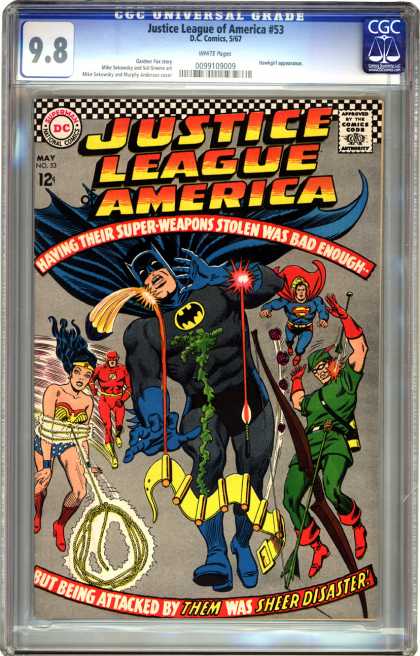 CGC Graded Comics - Justice League of America #53 (CGC) - Dc Comics - Justice League America - Batman Superman - Wonder Woman - Flash