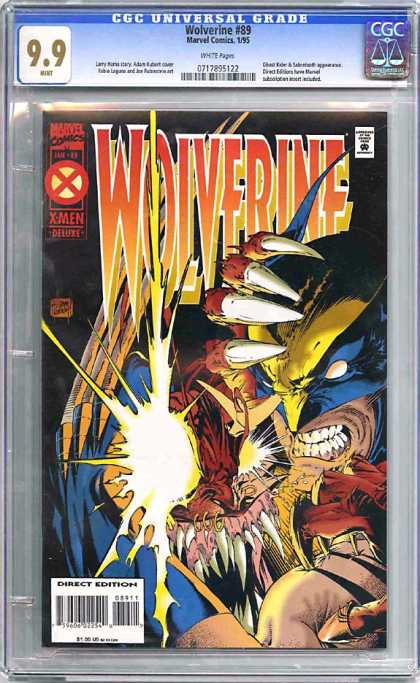 CGC Graded Comics - Wolverine #89 (CGC) - X-men - Wolverine - Claws - Superhero - Marvel