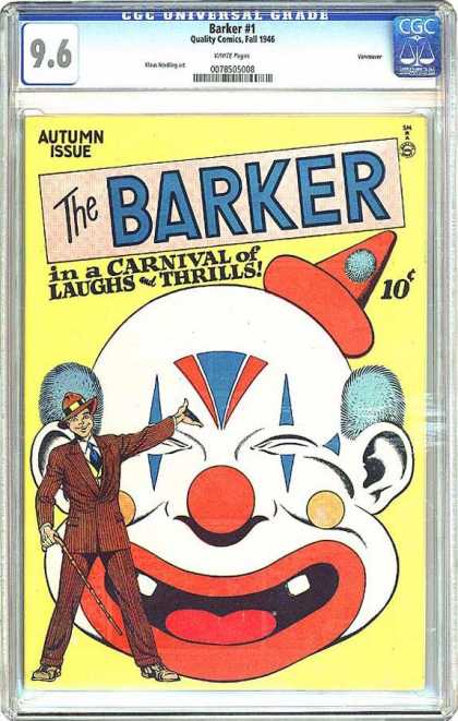 CGC Graded Comics - Barker #1 (CGC) - Barker - Autumn Issue - Carnival - Clown - Man