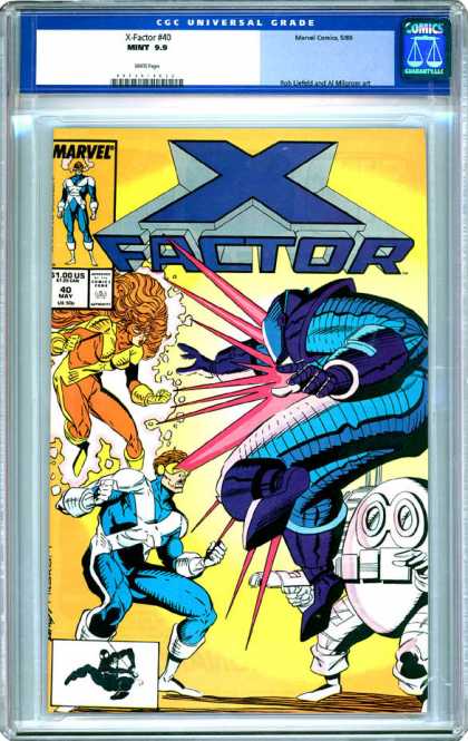 CGC Graded Comics - X-Factor #40 (CGC) - Marvel - Mutant - Cyclops - Robot - Woman