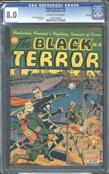CGC Graded Comics - Black Terror #10 (CGC) - Black Terror - Ww - Nazis - 40s - Ships