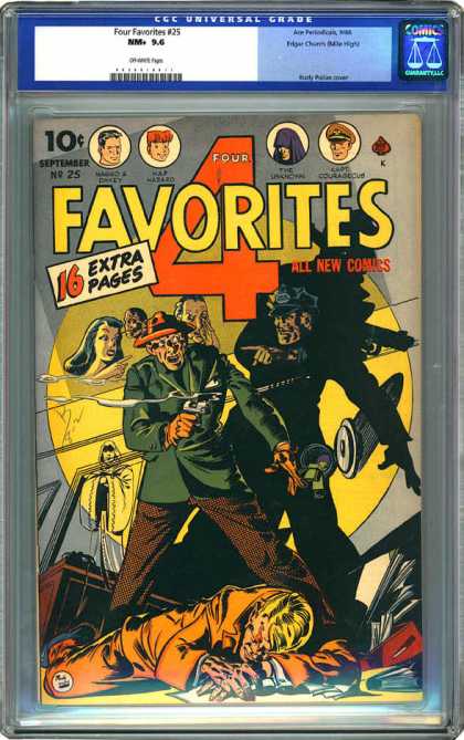 CGC Graded Comics - Four Favorites #25 (CGC) - Favorites - 4 All New - Extra Pages - September - Shot