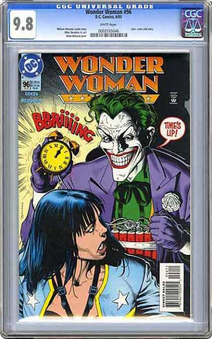 CGC Graded Comics - Wonder Woman #96 (CGC) - Joker - Times Up - Alarm Clock - Dynamite - Bomb