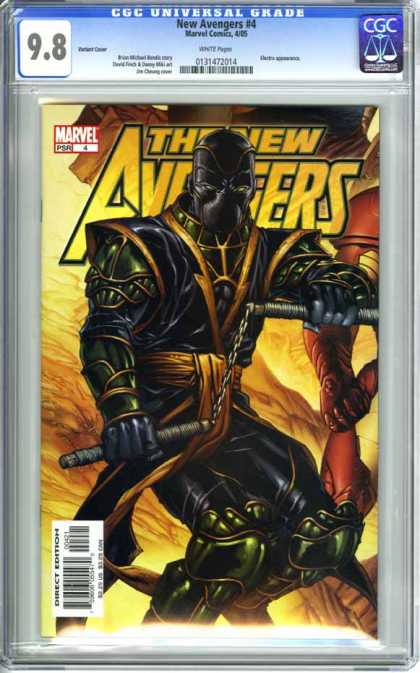 CGC Graded Comics - New Avengers #4 (CGC) - The New Avengers - Marvel Comics - Nunchucks - Black Armor - Psr 4