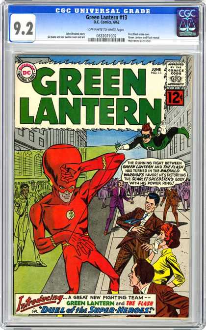 CGC Graded Comics - Green Lantern #13 (CGC) - Green Lantern - Duel Of The Superheroes - Green Lantern And Flash - Scarlett Speedster - Power Ring