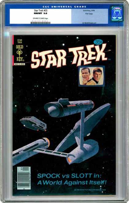 CGC Graded Comics - Star Trek #55 (CGC) - Star Treak - Spock Vs Slott - A World Against Itself - Cgc Universal Grade - Captain Kirk