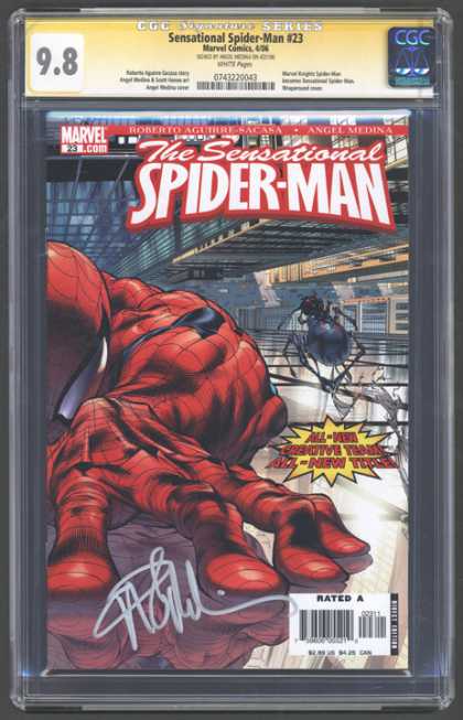 CGC Graded Comics - Sensational Spider-Man #23 (CGC) - Spider-man - Spider - Web - Building - Street
