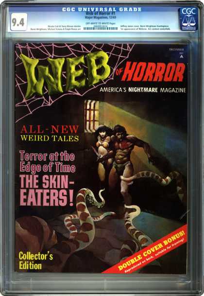 CGC Graded Comics - Web of Horror #1 (CGC) - Americas Nightmare Magazine - Weird Tales - The Skin Eaters - Terror - Web Of Horror