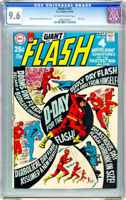 CGC Graded Comics - Flash #187 (CGC) - May Issue - Flash Having Crisis - Someone Stopping Flash - Good Quality - Number 187