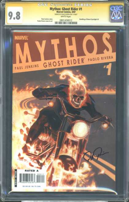 CGC Graded Comics - Mythos: Ghost Rider #1 (CGC) - Motorcycle - Flames - Pablo Rivera - Paul Jenkins - Driving