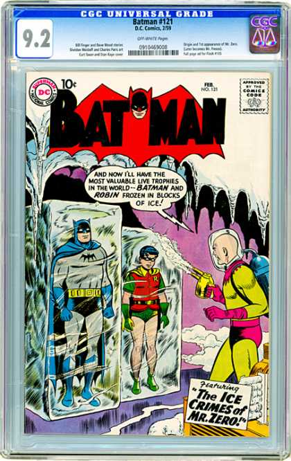 CGC Graded Comics - Batman #121 (CGC) - Batman - Robin - Mr Zero - Frozen Heroes - The Ice Crimes Of Mr Zero