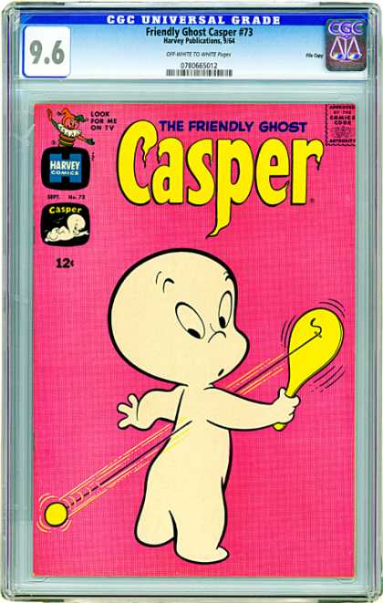 CGC Graded Comics - Friendly Ghost Casper #73 (CGC) - Casper - The Friendly Ghost - Harvey Comics - Ball - Paddle