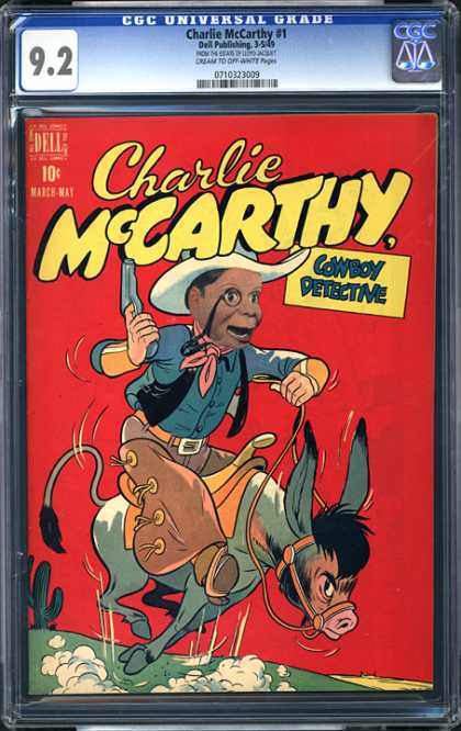 CGC Graded Comics - Charlie McCarthy #1 (CGC) - Cowboy - Detective - Mccarthy - Donkey - Charlie