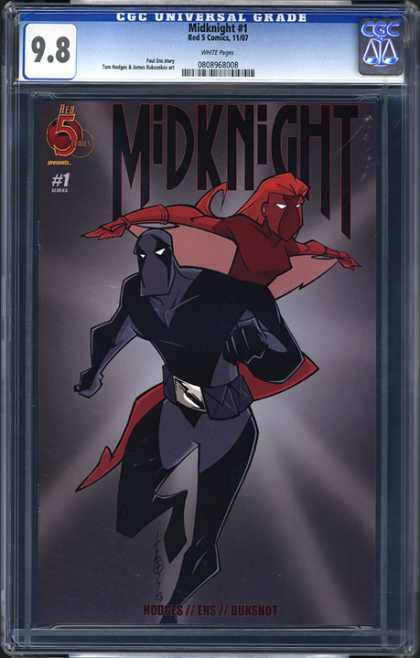 CGC Graded Comics - Midknight #1 (CGC) - Midknight - Bukshot - Red Cape - Utility Belt - Black Outfit