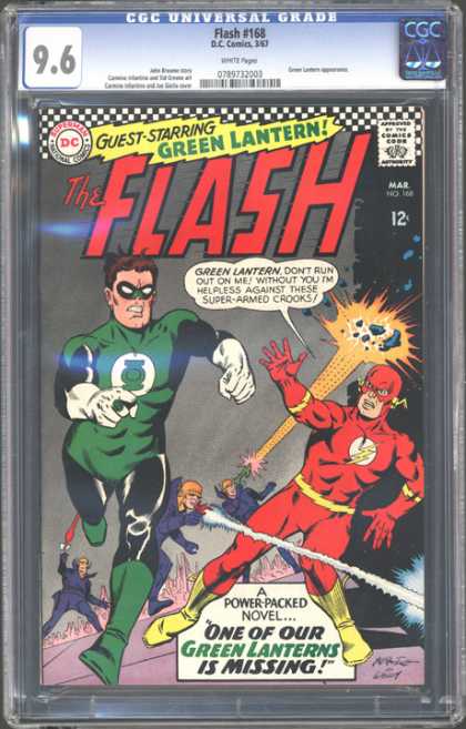 CGC Graded Comics - Flash #168 (CGC) - Flash - Green Lantern - Amazing Power - Green - Thunder