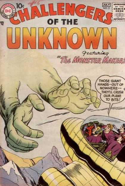 Challengers of the Unknown 2 - Giant Hands - Monster - Crush - Plane - Mountains - Howard Chaykin, Michael Golden