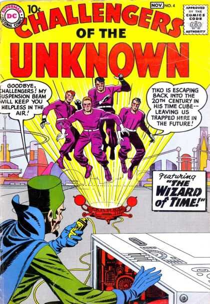Challengers of the Unknown 4 - The Wizard Of Time - Machine - Yellow Beam - Remote Control - Green Cap - Howard Chaykin, Jack Kirby