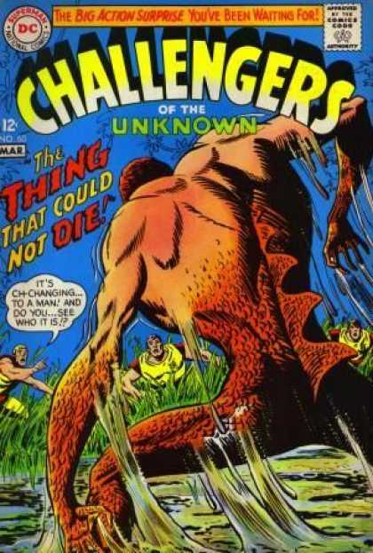 Challengers of the Unknown 60 - Superman National Comics - Approved By The Comics Code - The Big Action Surprise - Monster - Swamp