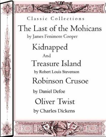 Charles Dickens Books - Classic Collections: The Last of the Mohicans,Kidnapped,Treasure Island,Robinsin