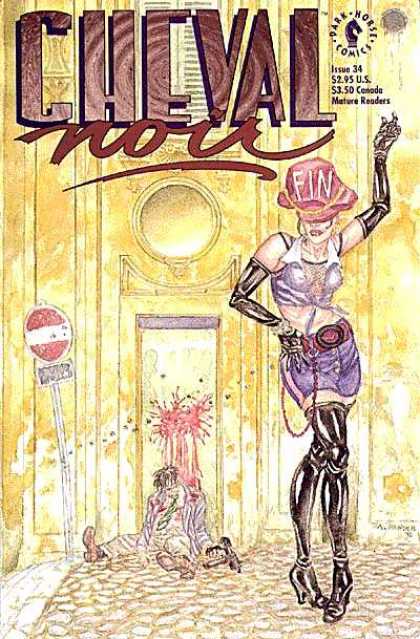 Cheval Noir 34 - Dark Horse Comics - Fin Hat - Black Boots - Blood - Doorway