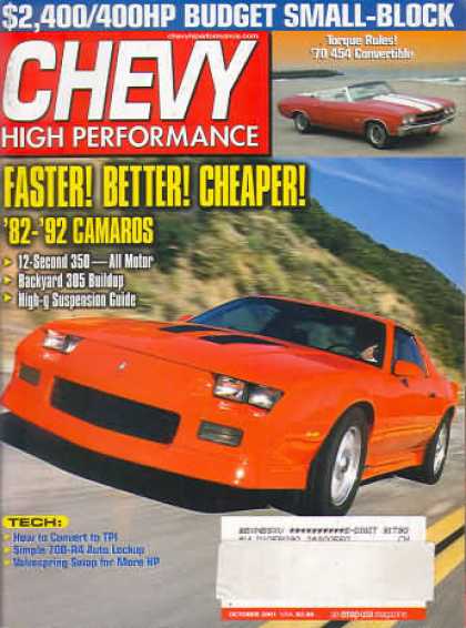 Chevy High Performance - October 2001