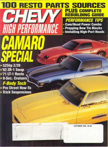 Chevy High Performance - October 1992