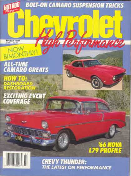 Chevy High Performance - March 1987