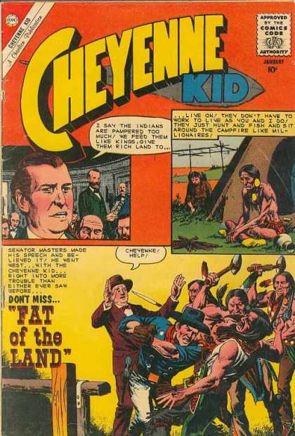 Cheyenne Kid 26 - January - Speech Bubble - Indians - Cowboy - Fat Of The Land