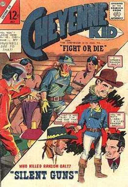 Cheyenne Kid 46 - Fight Or Die - Indians - Silent Guns - Cowboy Hat - Who Killed Ransom Galt