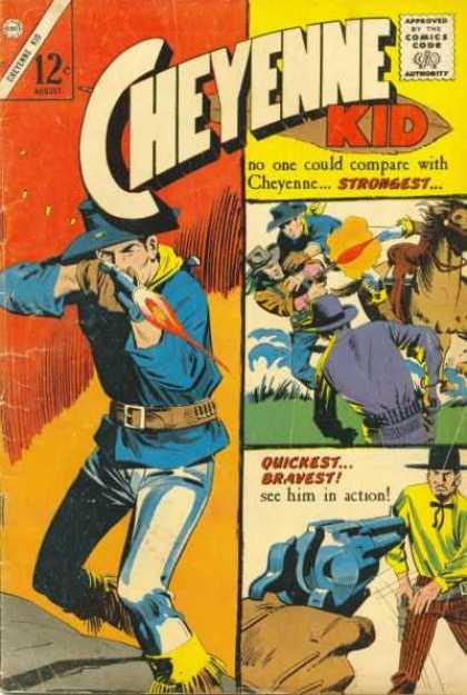 Cheyenne Kid 51 - 12 Cents - Comics Code Authority - Gun - Weapon - Horse