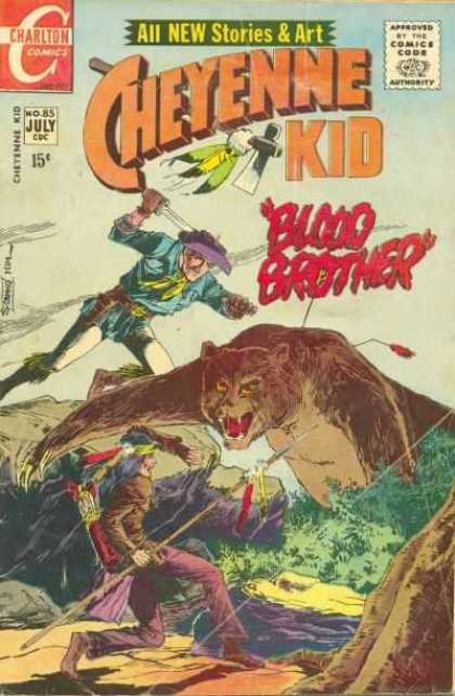 Cheyenne Kid 85 - Charlton Comics - Approved By The Comics Code - All New Stories U0026 Art - Blood Brother - Bear