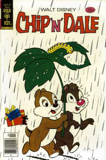 Chip 'n' Dale 54 - Gold Key - Rain - Walt Disney - Catapiller - Leaf