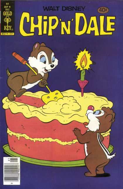 Chip 'n' Dale 64 - Disney - Cartoon - Vintage Comics - Squirrels - Gold Key